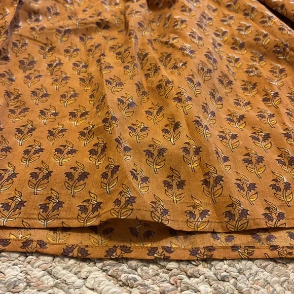 NWT Daughters of India prairie dress is autumn block print size small - Picture 6 of 14